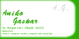 aniko gaspar business card